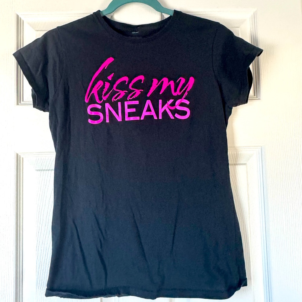 $3 bundled Woman’s small shirt Kiss My Sneaks
